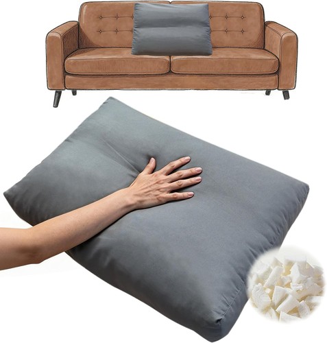 Shredded foam sofa back - shredded,