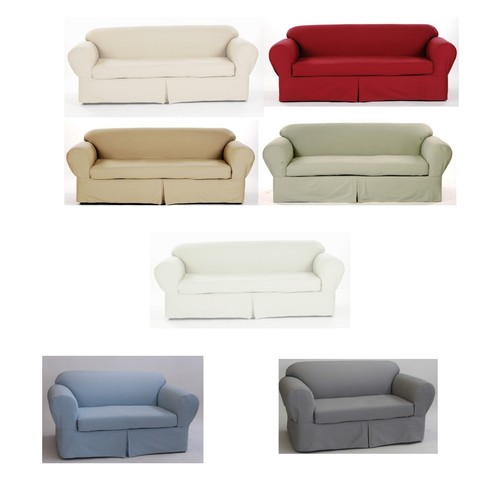 Cotton slipcover brushed twill - brushed,