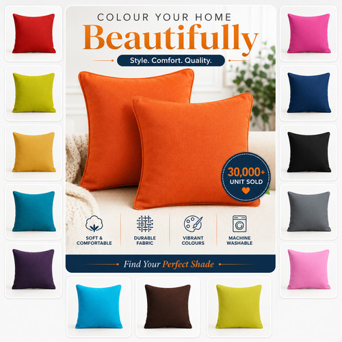 Cushion covers plain dyed - cushion,