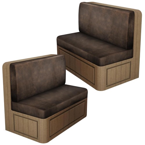 Leather look camper couch - couch, rv
