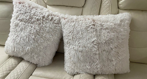Set white faux - white, throw
