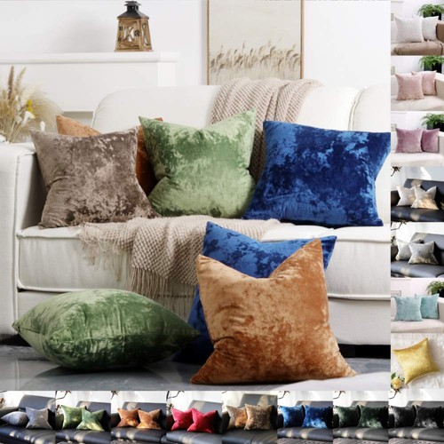 Crushed velvet soft cushion - velvet,
