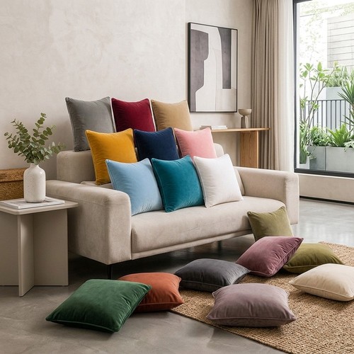 Plush velvet cushion covers - plush,