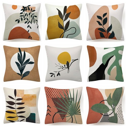 Pillow cover brown white - pillow,