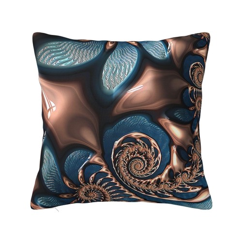 Teal and chocolate swirl blue - teal,