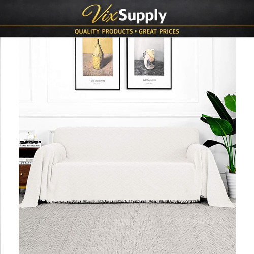 Geometric white sofa covers - sofa,