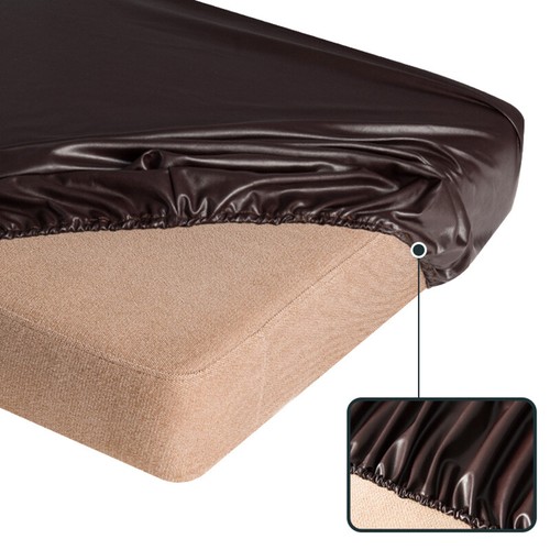 Stretchy faux leather couch - faux,