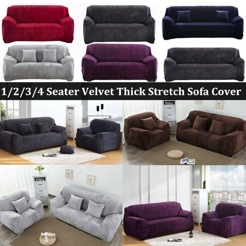Stretch plush sofa covers - plush,
