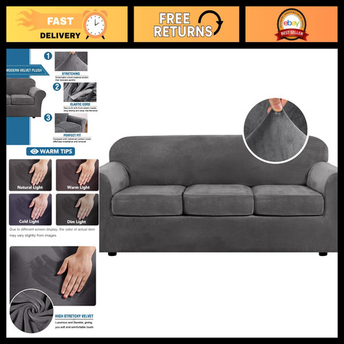 Thick velvet piece sofa - 4-piece,