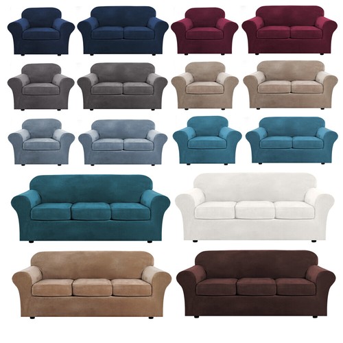 Stretch velvet sofa cover - stretch,