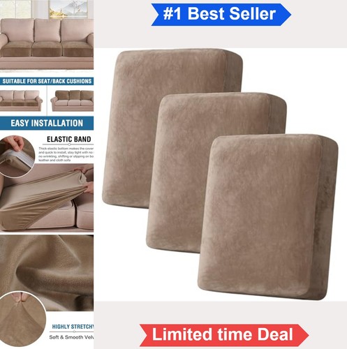 Velvet stretch couch cushion - stretch,