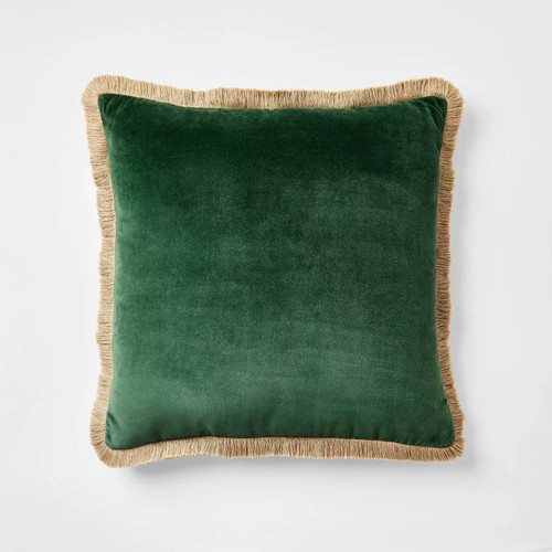 Velvet throw pillow with - pillow,