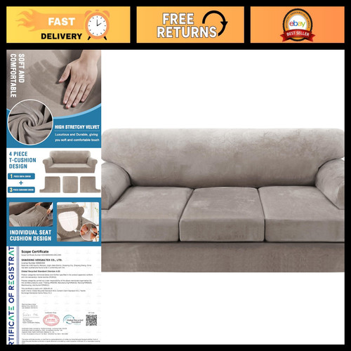 Piece thick velvet sofa - 4-piece,