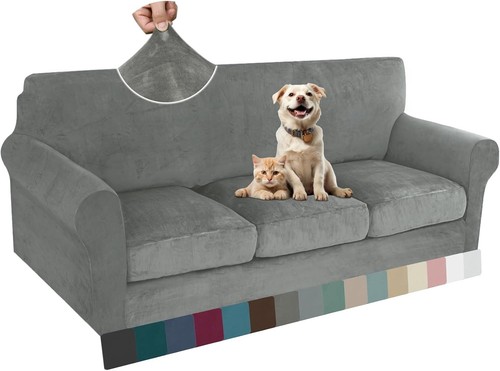 Luxury velvet couch cover - couch, 4